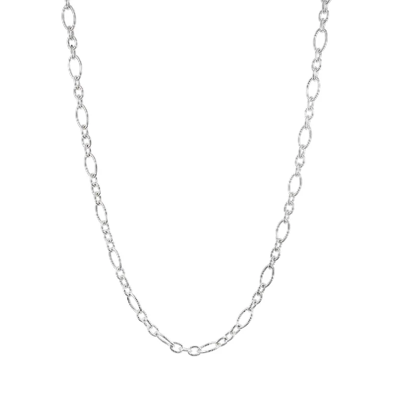 Trendy choker necklaces for women -Slane Sterling Silver Oval Link 36-Inch Necklace