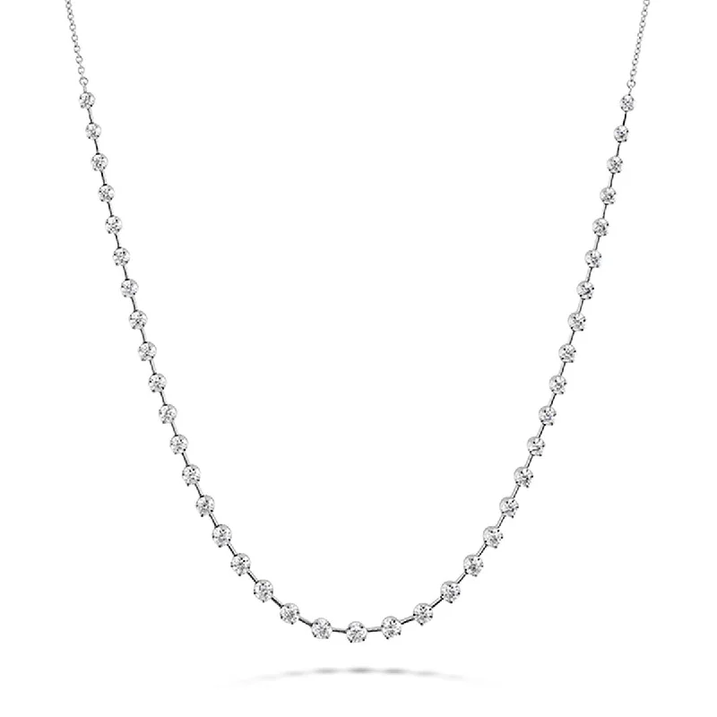 Necklaces for men with rustic designs -Serena Diamond Station Necklace