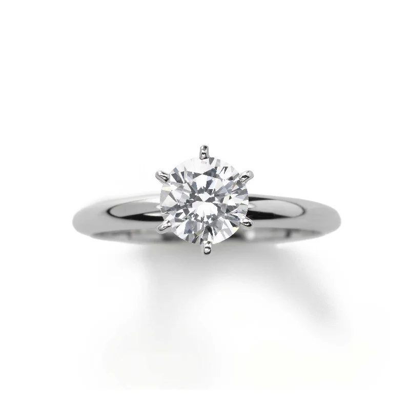 Customizable wedding rings for couples -Classic 1.06 Carat Diamond Engagement Ring, 14K White Gold