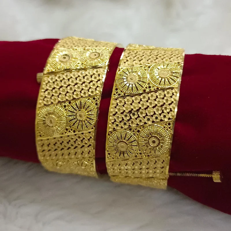 Bangles with intricate designs for elegance -Pari Art Jewellery Forming Openable Bangles Set