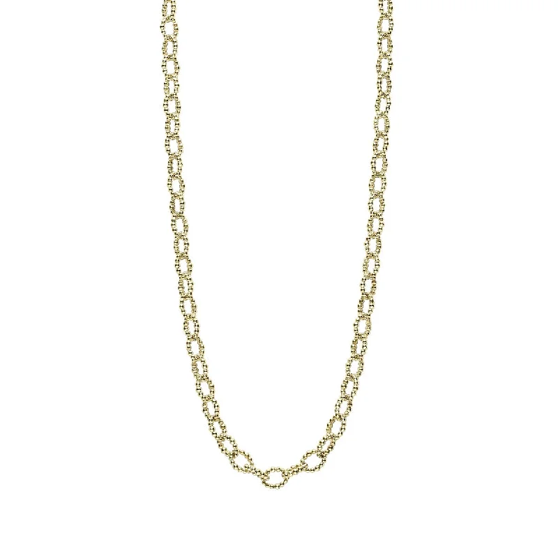 Layered silver necklaces for chic style -18K Gold Petite Link Necklace