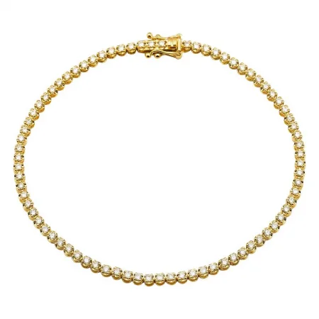 Adjustable bangles and bracelets for comfort -14K Yellow Gold 1.00ct Diamond Tennis Bracelet