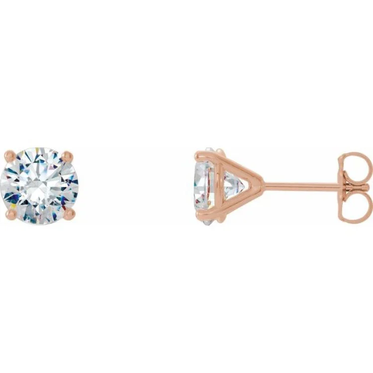 Classic stud earrings-14K Rose 1/2 CTW Natural Diamond Cocktail-Style Earrings