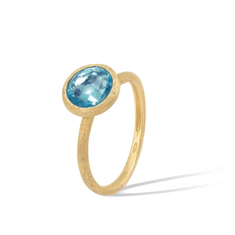 Affordable promise rings for teens -Jaipur Color Blue Topaz Ring