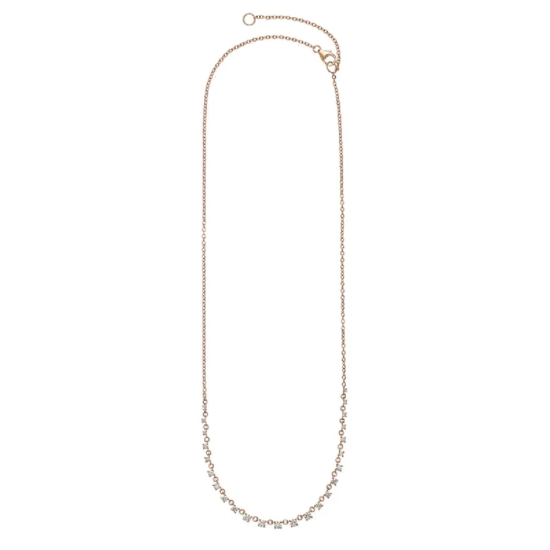 Rose gold necklaces for anniversaries -Mylene Diamond Necklace