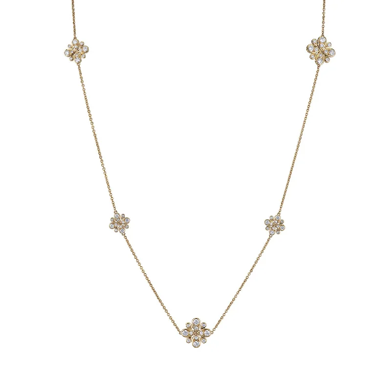 Minimalist necklaces for office wear -Scallop Jubilee 5 Cluster Station Necklace