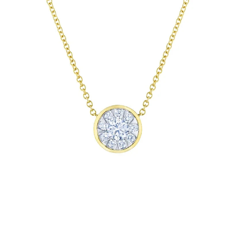 Chunky statement necklaces for fashion lovers -Diamond Sunburst Pendant