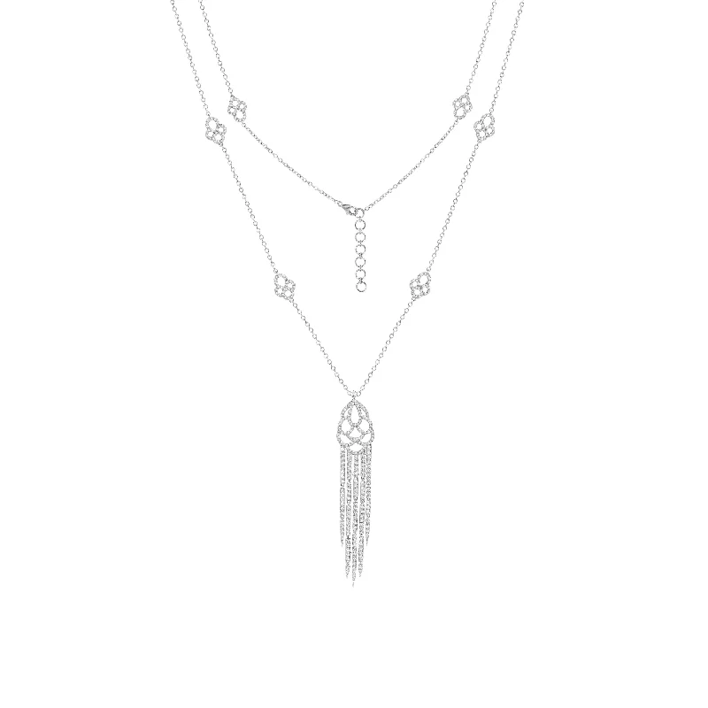 Necklaces for bridesmaid gifts -Jewels Diamond Tassel Necklace