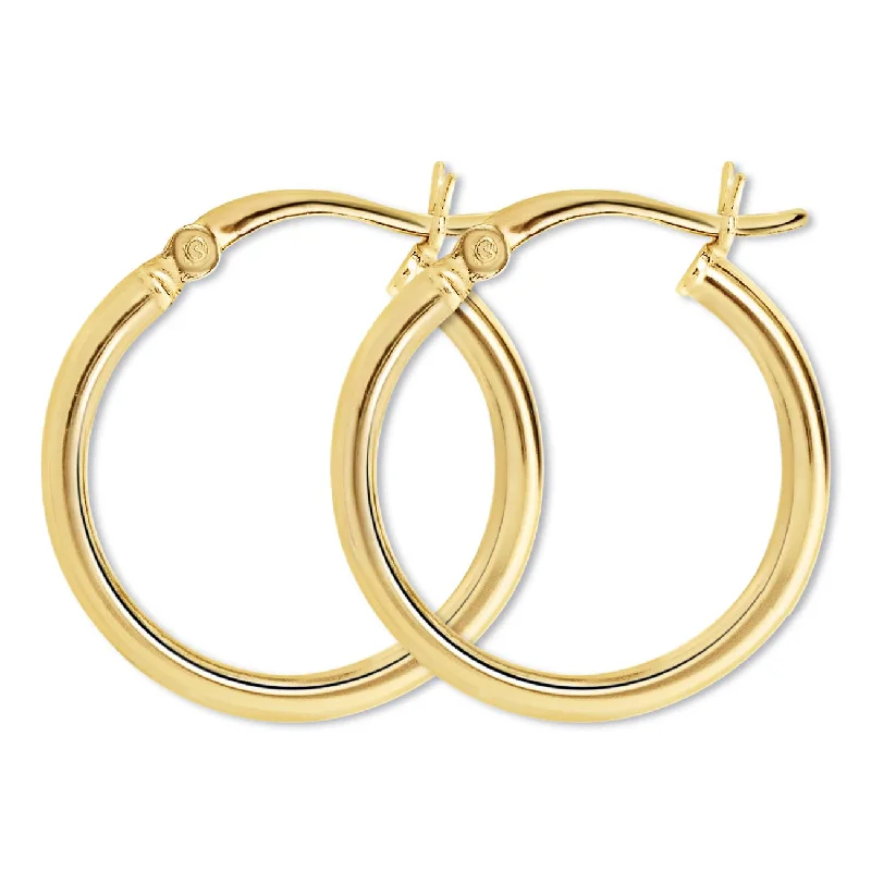 Silver hoop earrings for women-Midi Hoop Earrings