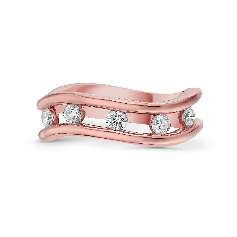 Wedding rings with simple yet elegant designs -Floating Diamond Ring