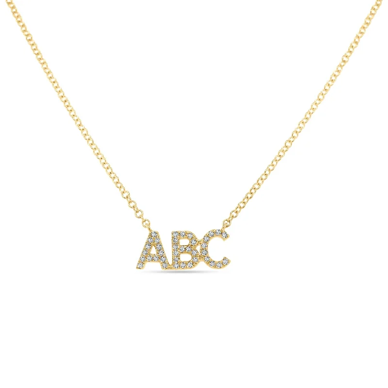 Beautiful pendant necklaces for women -Diamond Personalized Name Necklace