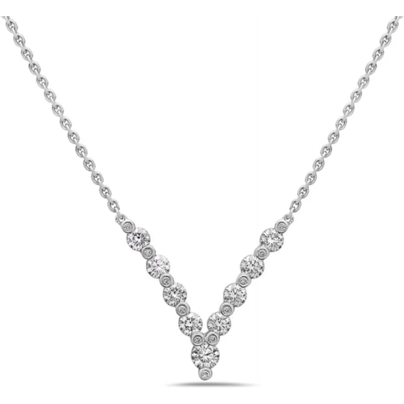 Custom name necklaces for gifts -Diamond Air V Necklace