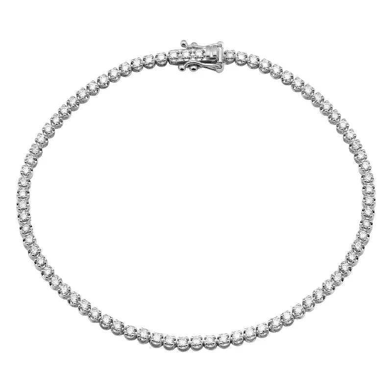 Unique gemstone bracelets for collectors -14K White Gold 1.00ct Diamond Tennis Bracelet