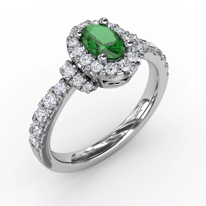 Luxury rings with sapphires -Fana Pure Perfection Emerald and Diamond Ring