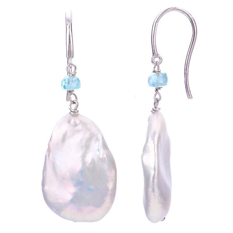 Luxury gemstone earrings-Sterling Silver Freshwater Pearl Earring