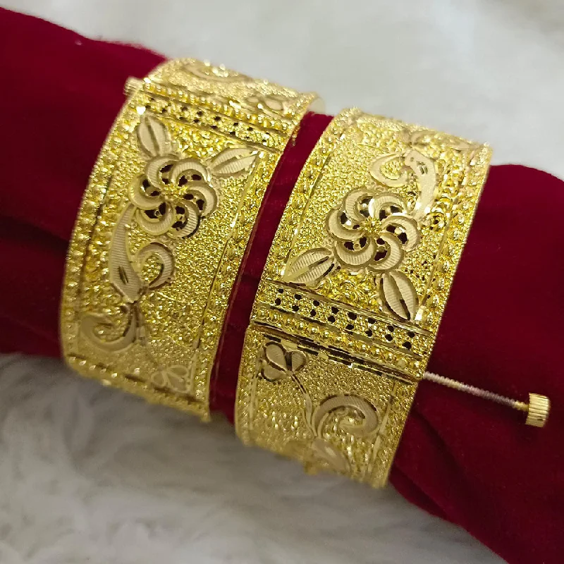 Luxury bangles with diamonds and gemstones -Pari Art Jewellery Forming Openable Bangles Set