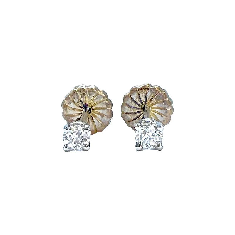 Vintage hoop earrings-Platinum Diamond Stud Earrings