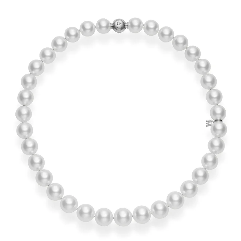 Heart-shaped lockets for sentimental gifts -South Sea Pearl Strand Necklace in 18K White Gold