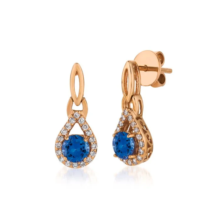 Small drop earrings for women-Le Vian 14K Strawberry Gold Earrings