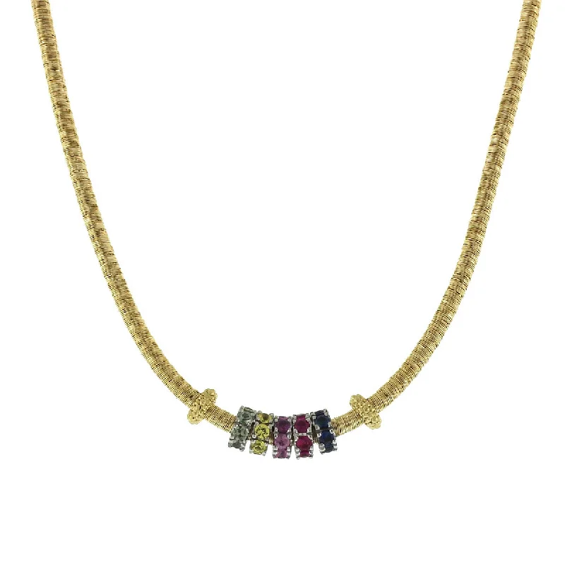 Long necklaces for casual wear -Goa Multicolored Sapphire Necklace