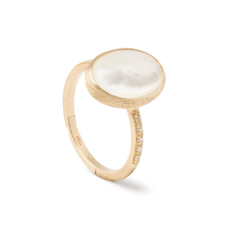 Designer diamond rings for special occasions -Siviglia Mother-Of-Pearl & Diamond Ring