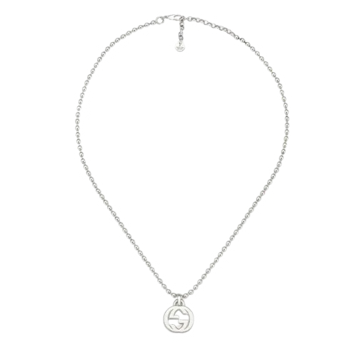 Customizable silver necklaces -Interlocking G Necklace