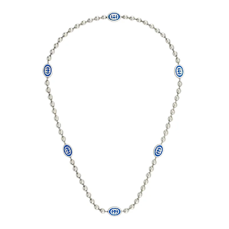 Statement necklaces for elegant events -Gucci Interlocking Boule Necklace