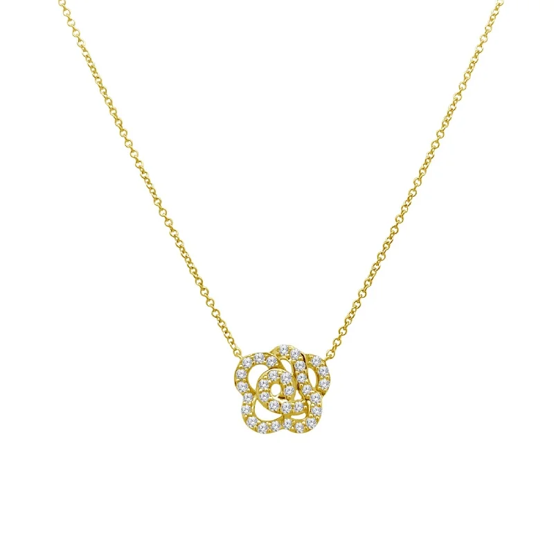 Celebrity-inspired necklaces -Diamond Rose Necklace