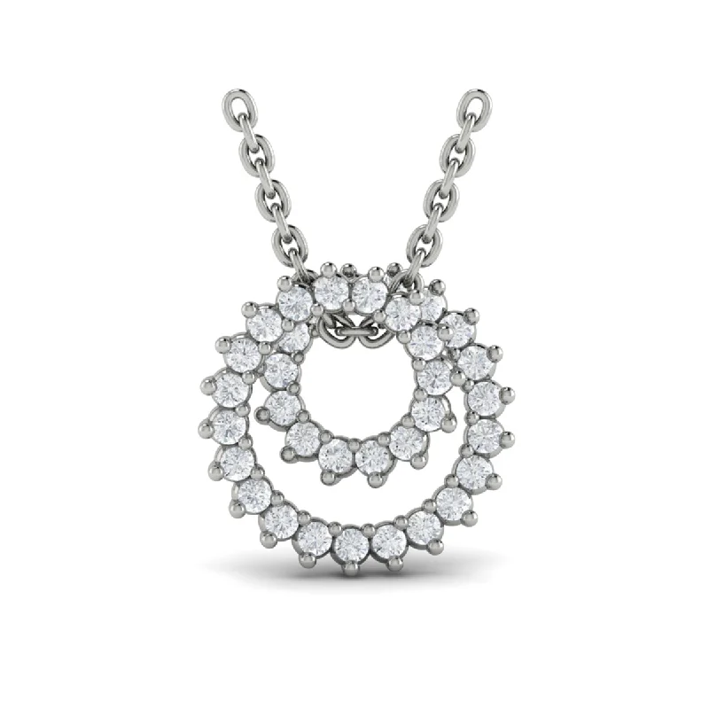 Cute necklaces with animal pendants -Vlora Marisol 14k White Gold and Diamond Necklace VP60159