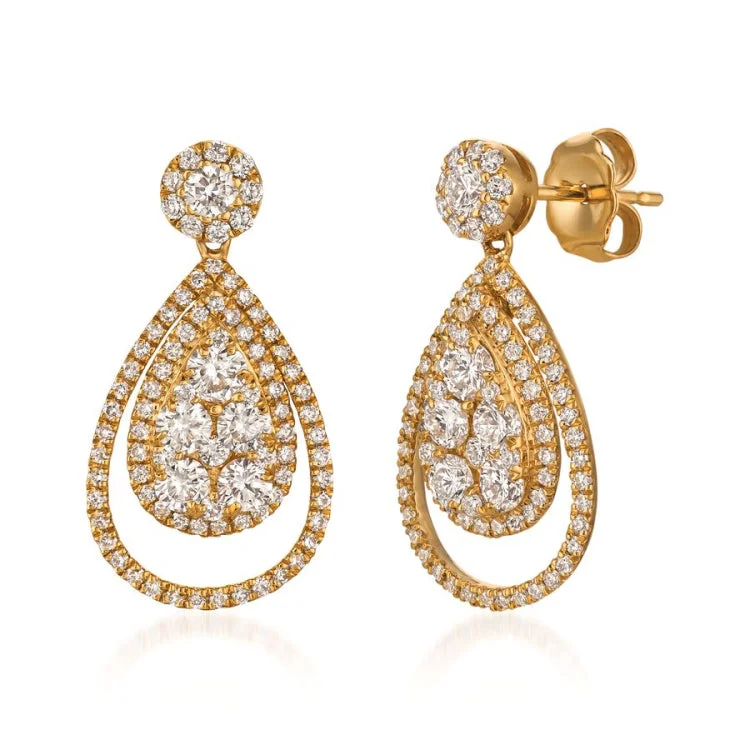 Large gold earrings-Le Vian 14K Honey Gold Earrings