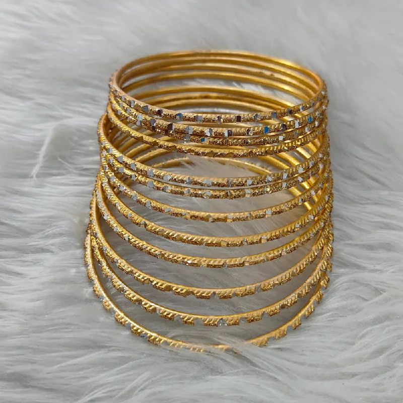 Custom bangles for wedding parties -Manisha Jewellery Gold Plated Bangle Set