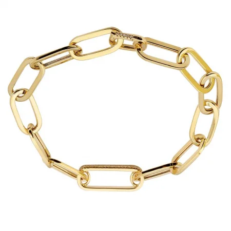 Colorful woven bracelets for casual fashion -14K Yellow Gold Diamond Link Bracelet